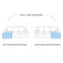 Sheffield U shaped sofa bed with storage O91/S11