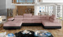 Sheffield U shaped sofa bed with storage O91/S11