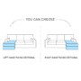 Sheffield U shaped sofa bed with storage O68/S11