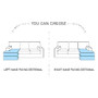 Leeds corner sofa bed with storage M09/M29