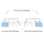 Leeds corner sofa bed with storage S61