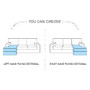 Leicester corner sofa bed with storage B02/S17