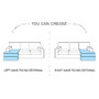 Leicester corner sofa bed with storage S34/S83