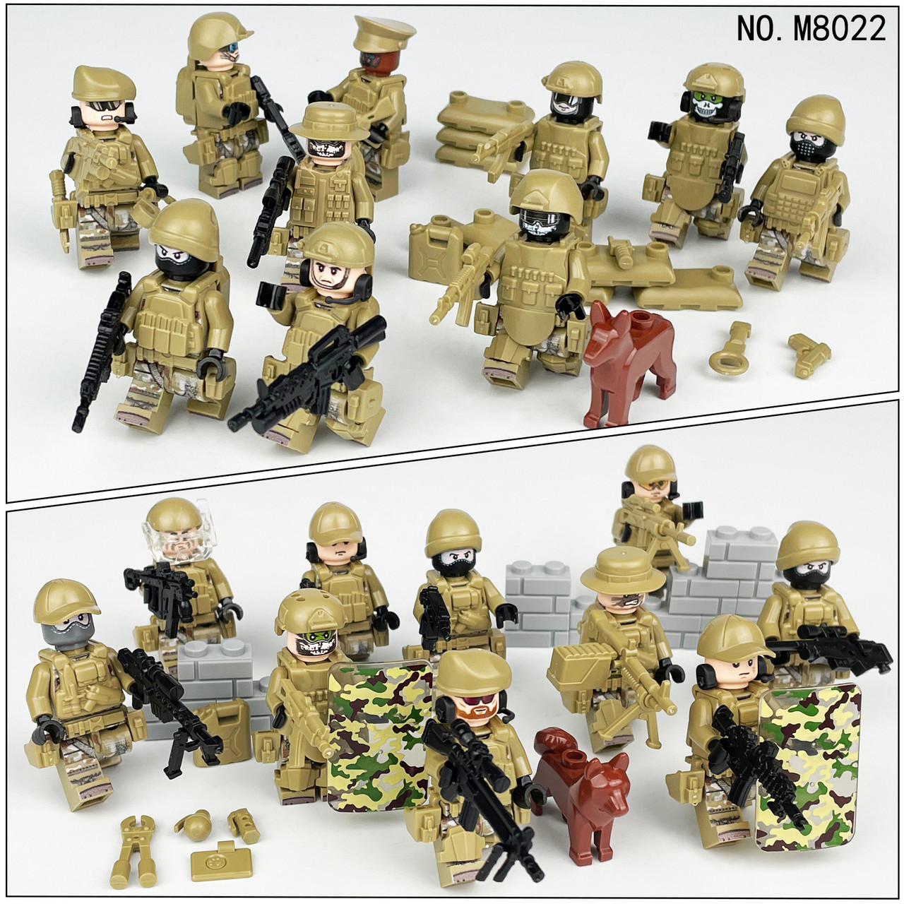 コレクション ARMY Army Special Forces 20 Custom Minifigures + Jeep - L41 - J's