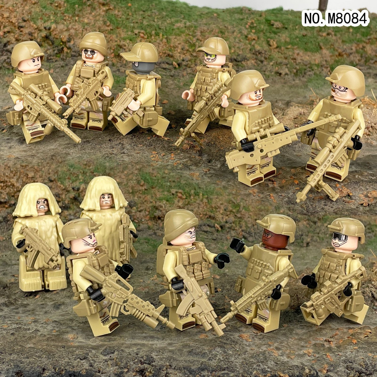 Army Special Forces 12 Custom Minifiguress - M8084 - J's Little Things