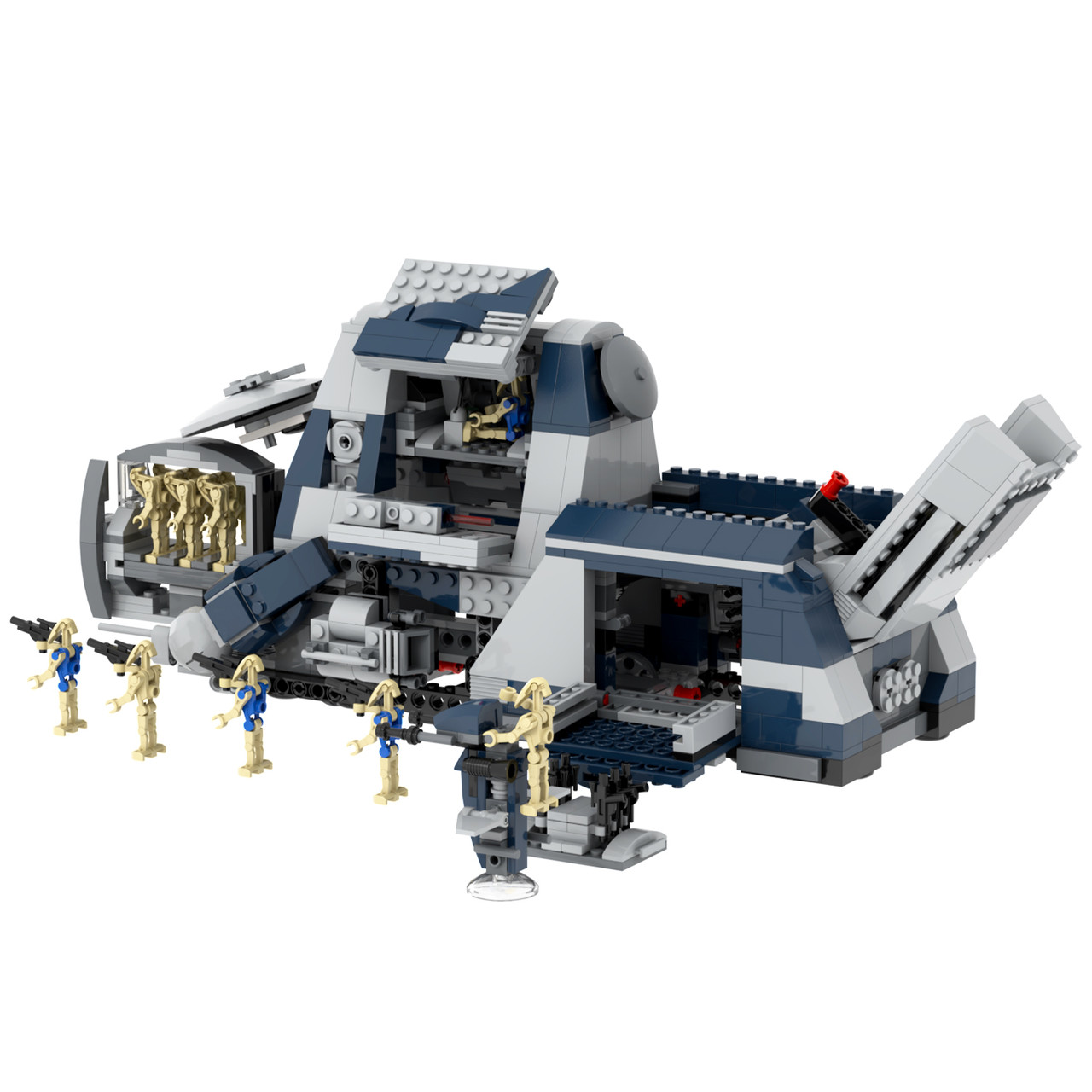BattleMoonWars銀　セット Star Wars Trade Union Troop Carrier MTT MOC Building Block Set