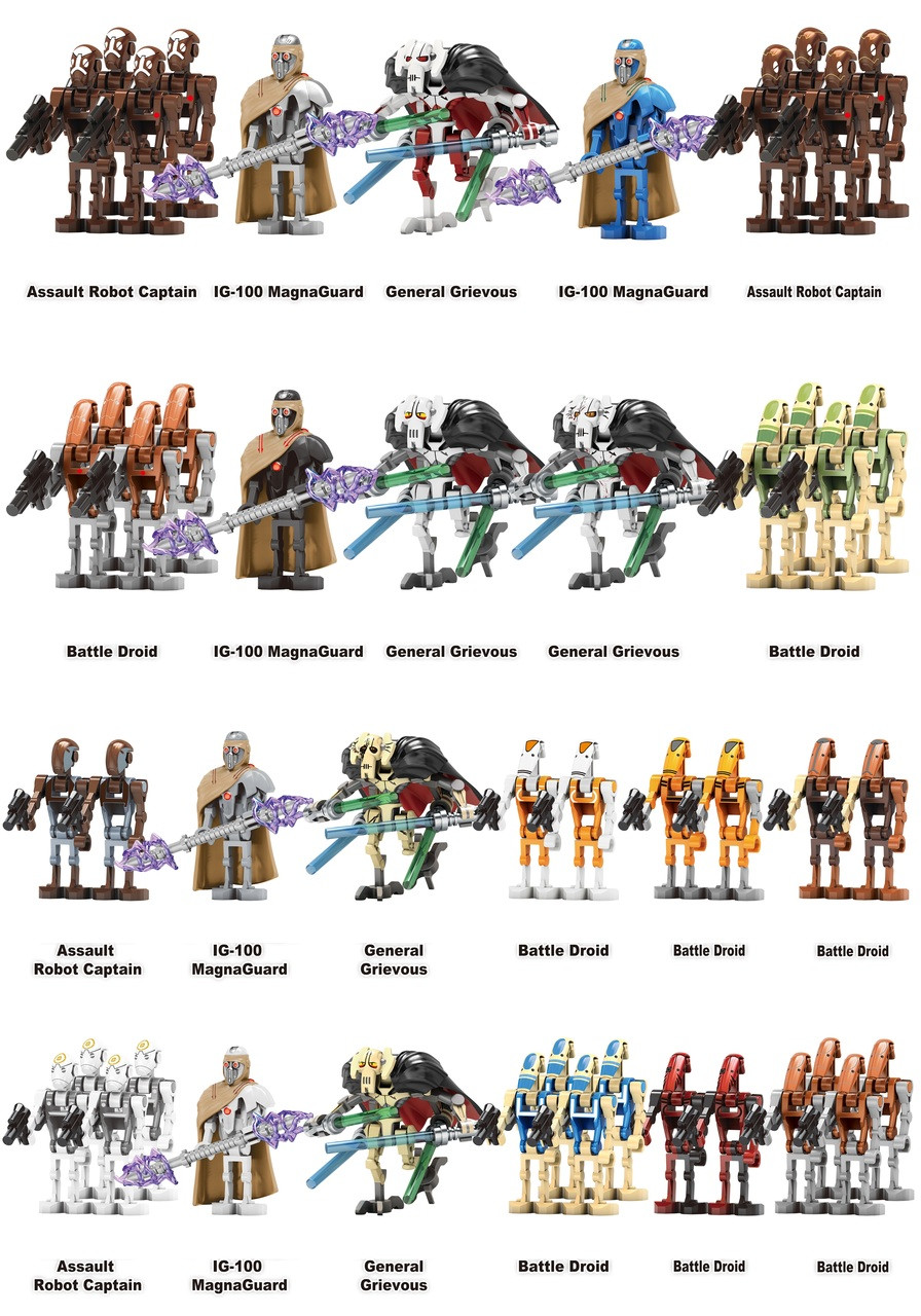 Star Wars Battle Droids Assortment Custom Minifigures TV Series