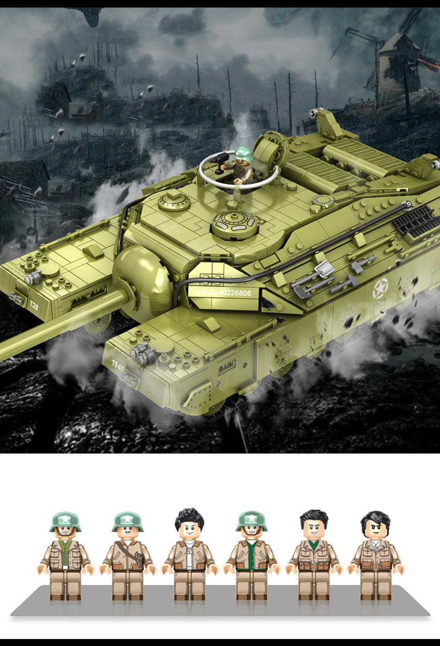 T28 Heavy Tank Military Army Building Block Set 2986pcs