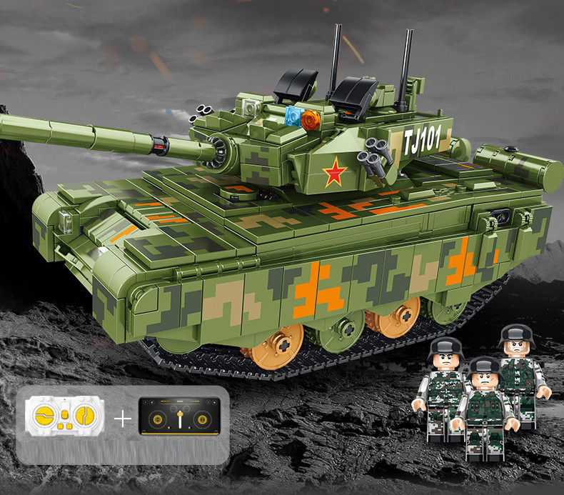 Type 99 Main Battle Tank Military Army Building Block Set RC