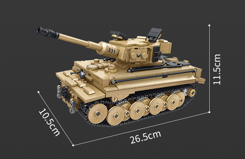 Tank/Char World War 2 ¤ Panzerkampfwagen w38 (t)¤ Building Block 730 pièces¤ NEUF