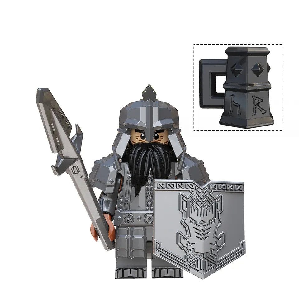 LOTR Iron Hill Dwarves Mountain Dwarves Army Infantry Minifigures