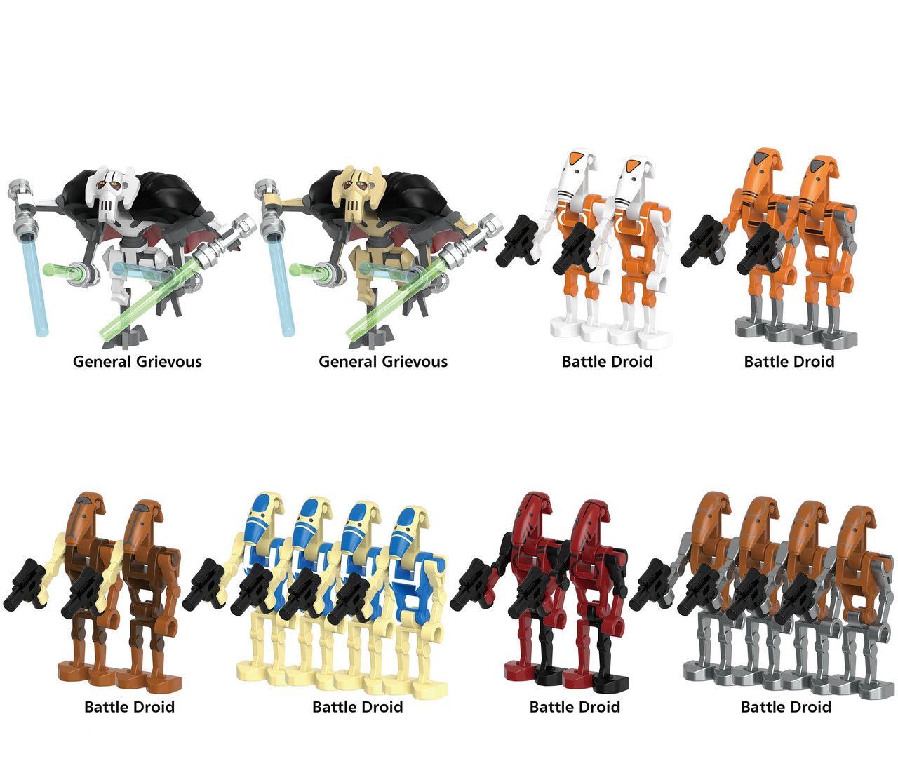 Star Wars Battle Droids Assortment Custom Minifigures XH - J's