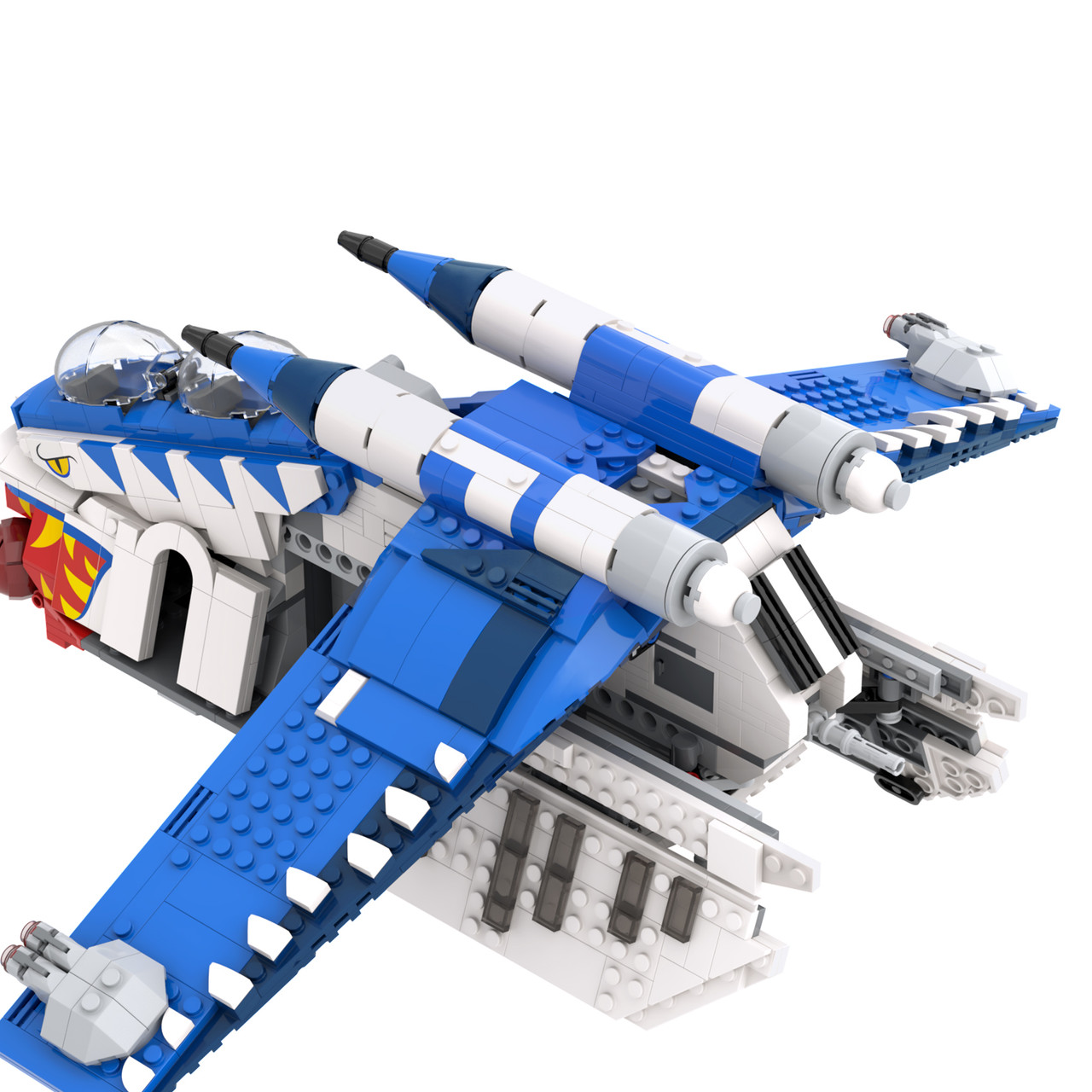 Star Wars Tigershark Gunship MOC 1112pcs - J's Little Things