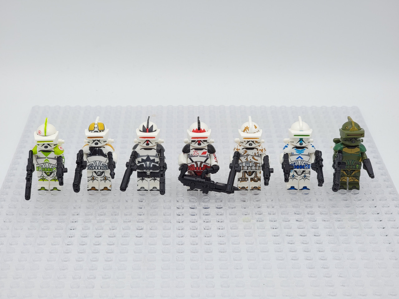 Star Wars Phase 1 Custom Heavy Armor Clones 7 Minifigures Set