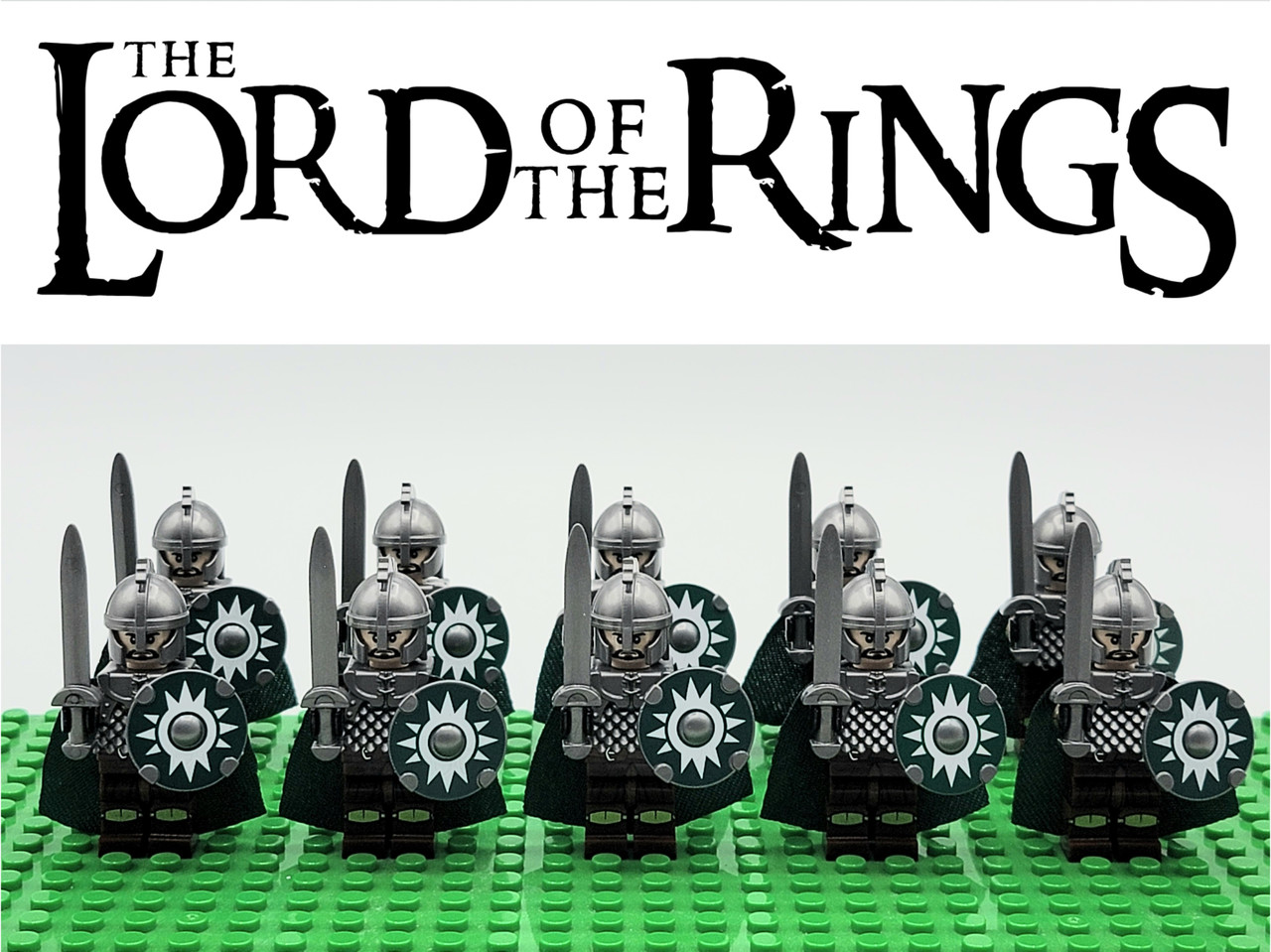 LOTR Rohan Royal Guards Heavy Longswords Army 10 Minifigures Set