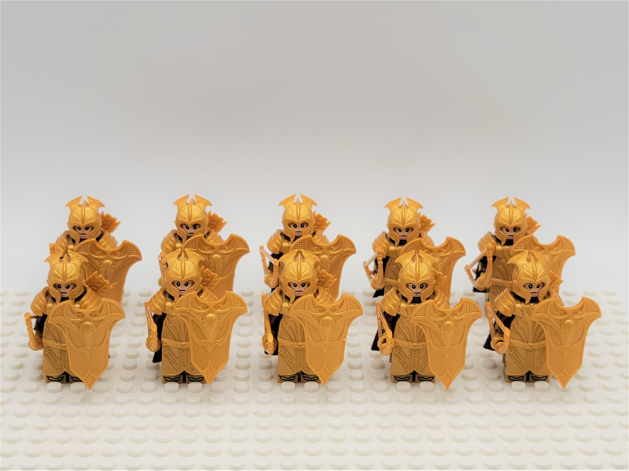 LOTR Mirkwood Elves Heavy Bow Infantry Army 10 Minifigures Set