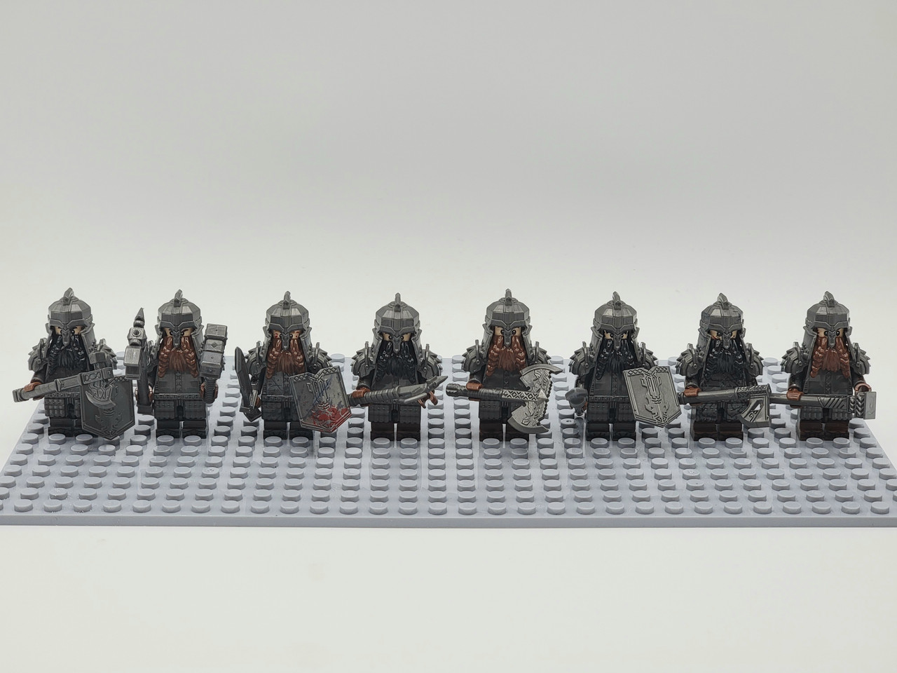 LOTR Dwarf Infantry Assortment Army 8 Minifigures Set XH J s