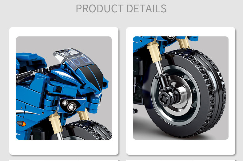 Motorcycle Custom Building Block Set Model 1 - J's Little Things