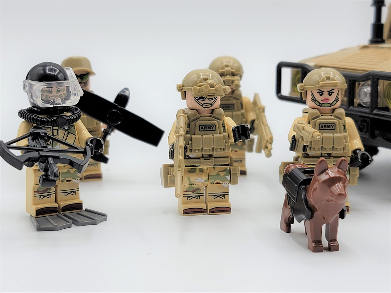 US Marines Humvee Squad 12 Minifigures Custom Set