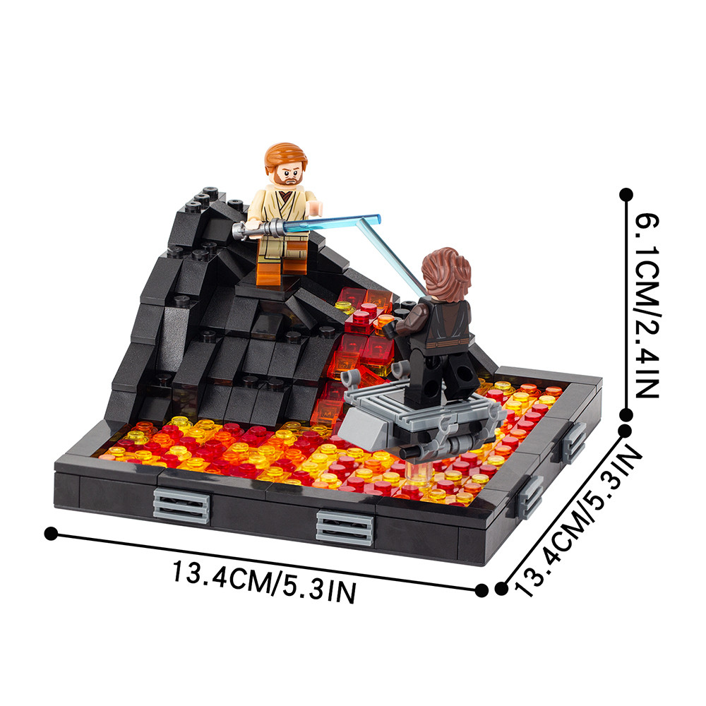 Star Wars MOC Duel on Mustafar 312 piece Building Block Set Anakin
