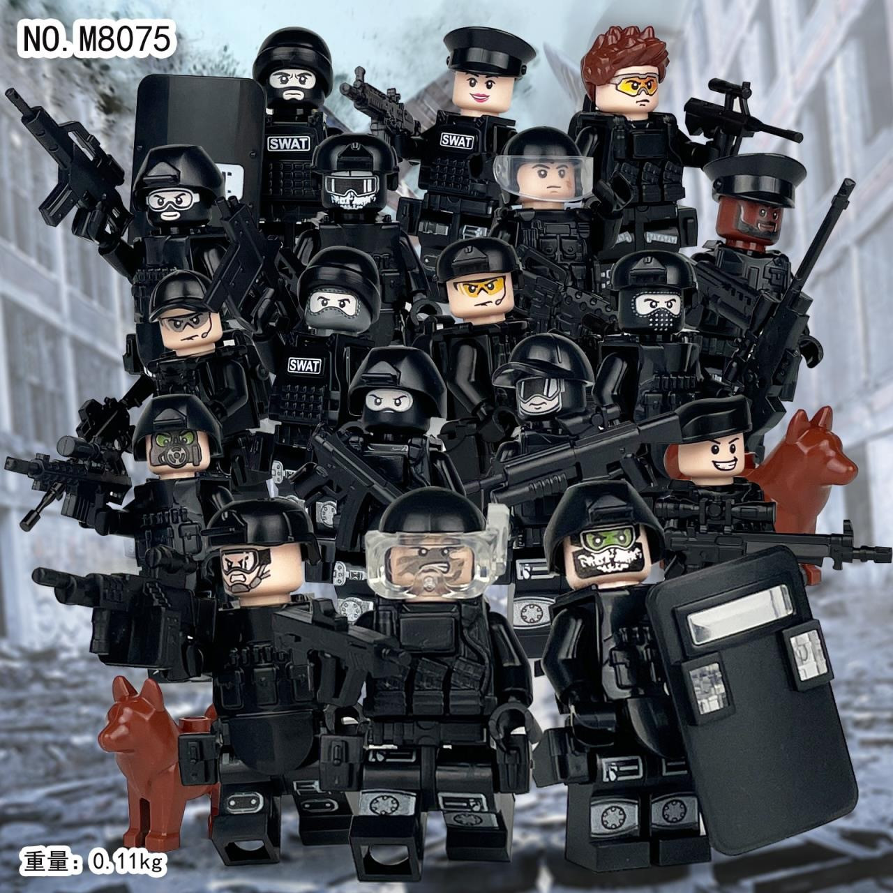 SWAT Team Special Forces 18 Custom Minifigures + Accessories - Things