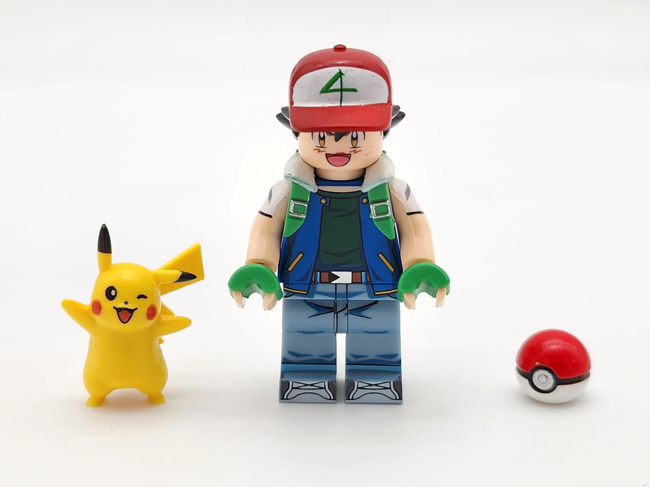 Pokemon Ash and Pikachu Custom Minifigure - J's Little Things