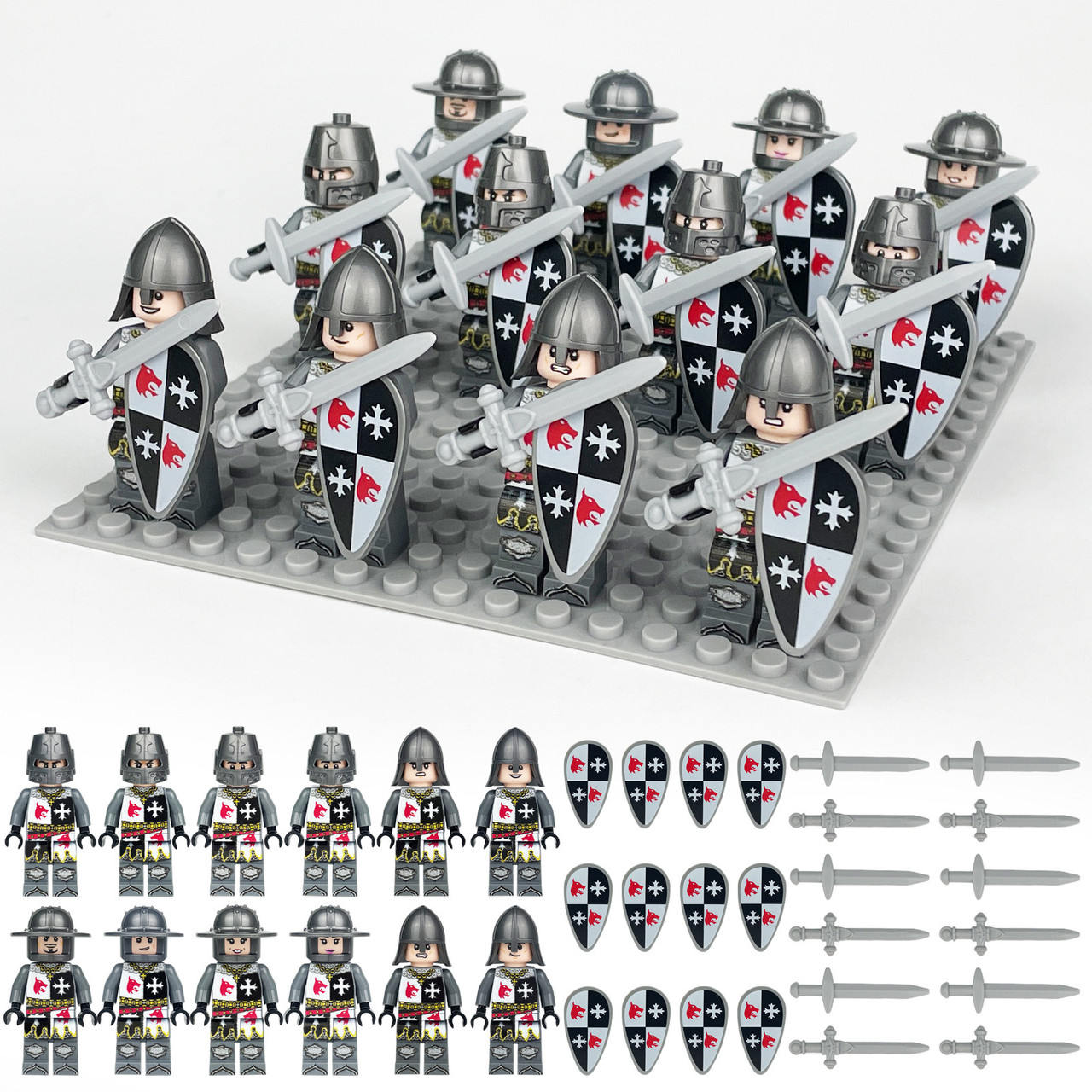 Medieval Knights and Soldiers Lot 12pcs - 1812 - J's Little Things