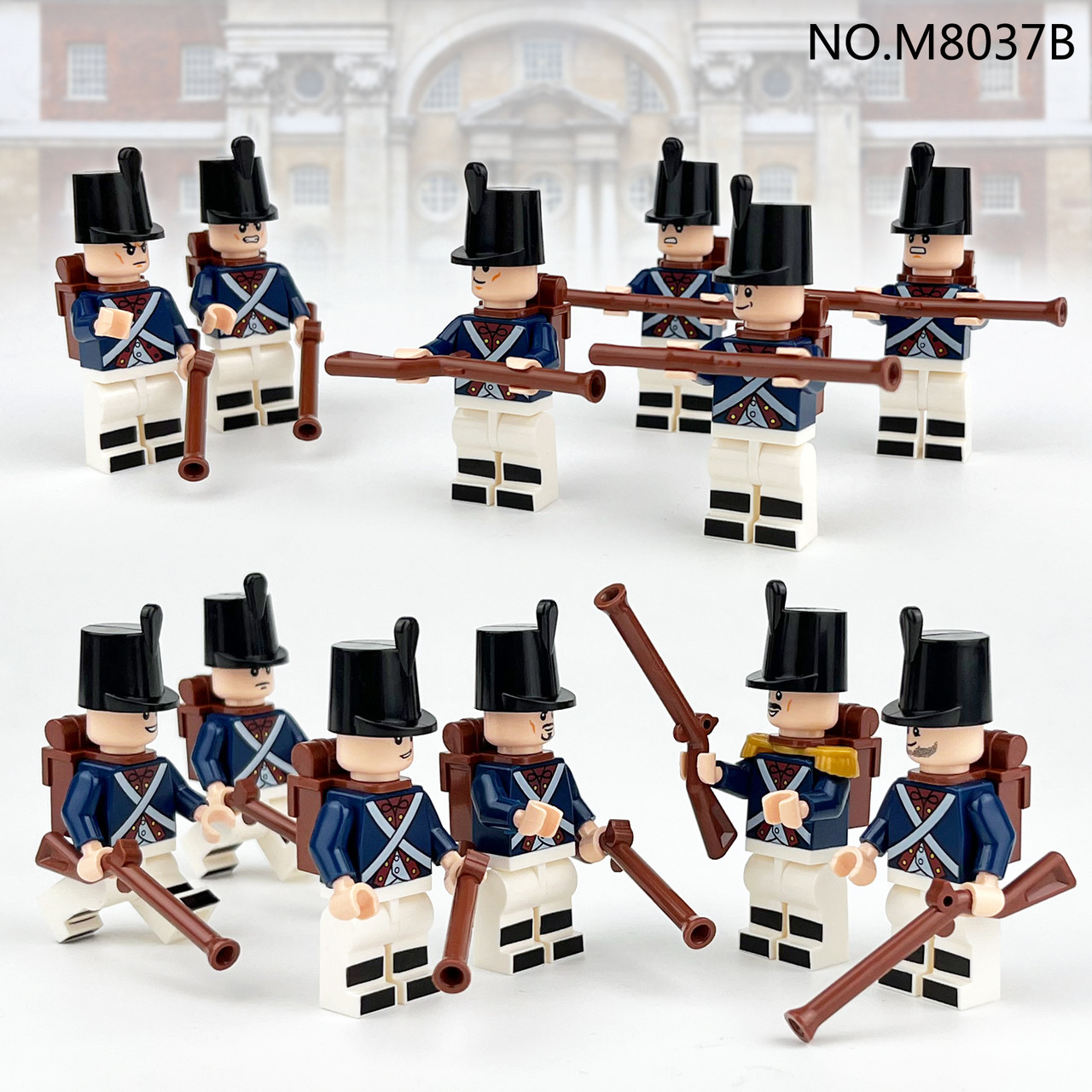 American Revolutionary War Blue Coats Custom Army Lot 12pcs M8037B