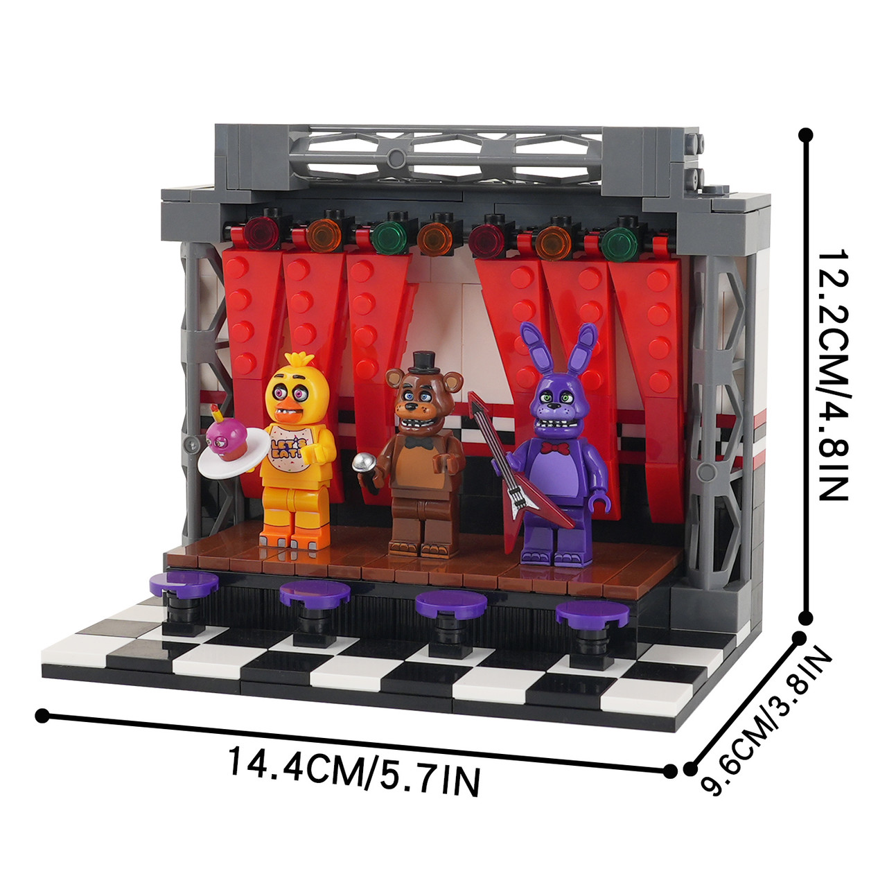Five Nights at Freddy's Stage MOC Custom Minifigures Set 258pcs