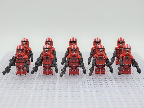 Star Wars Red Mist Armored Clones x10 Minifigures Set