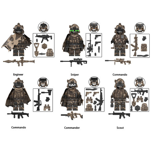 Special Forces Army Commandos Variations Custom Minifigures + Accessories 2