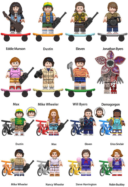 Stranger Things TV Show Season 4 Custom 16 Minifigures Set Stranger Things TV Show Season 4 Custom 16 Minifigures Set