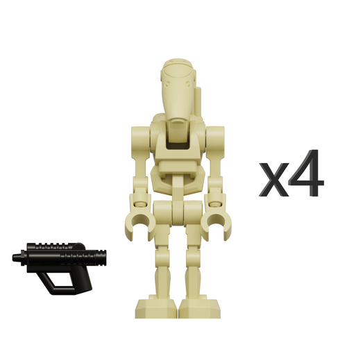 Star Wars B1 Battle Droid with Rotating Arms and Movable Legs Custom Clanker Minifigures 4pcs Star Wars B1 Battle Droid with Rotating Arms and Movable Legs Custom Clanker Minifigures 4pcs