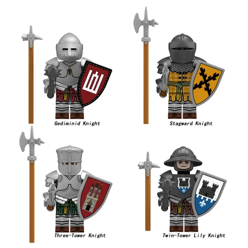 Medieval Knights Soldiers Army Custom Minifigures 3 N