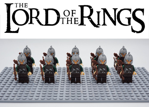 LOTR Rohan Archers Infantry Army 10 Minifigures Set