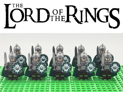 LOTR Rohan Royal Guards Heavy Shortswords Army 10 Minifigures Set