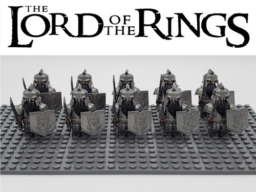 LOTR Dwarf Heavy Shortswords Infantry Army 10 Minifigures Set