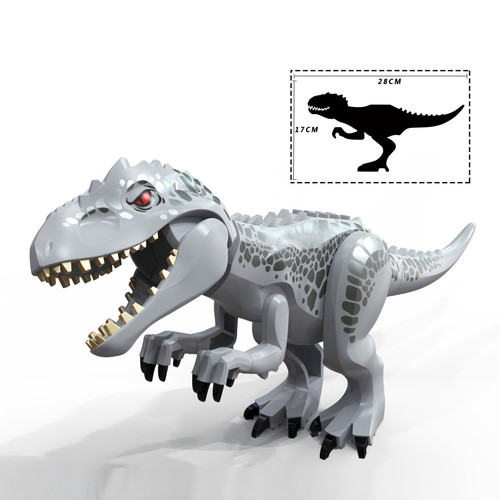 Silver Indominus Rex 6 inch Tall Dinosaur