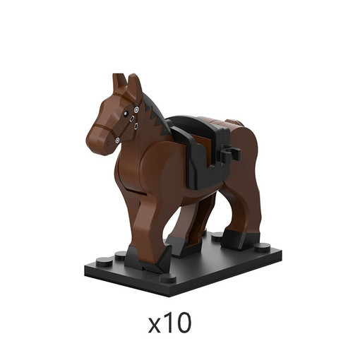 Horses For Building Block Minifigures x10 Custom Style D