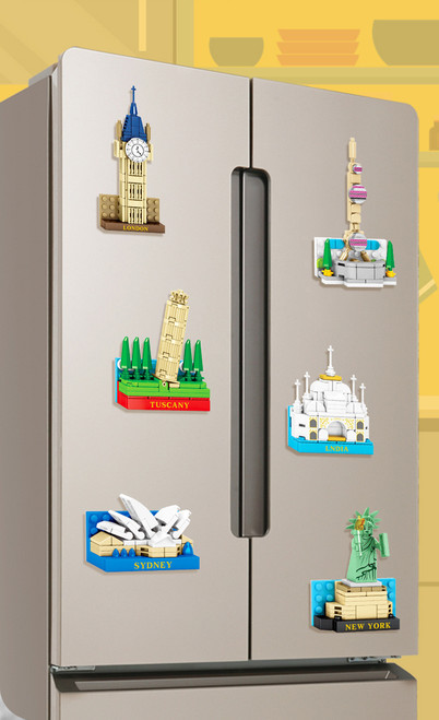 Refrigerator Magnets World Wonders Custom Building Blocks Set 361pcs