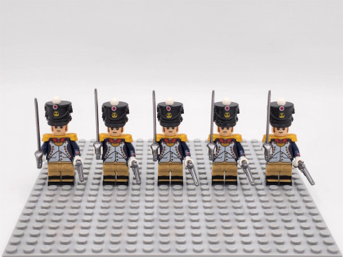Officers of  the French Infantry Custom 5 Minifigures Set