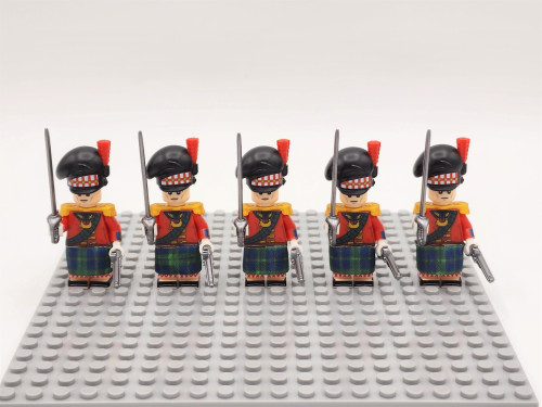 Officers of the Highland Infantry Custom 5 Minifigures Set N013