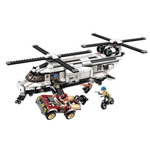 Armored Military Army Helicopter Building Block Set 650pcs