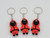 Squid Game Custom Guard Red Jumpsuit Keychain x3pcs