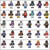 NFL Football All Teams Complete Assortment Custom Figures Set 32pcs (Display Stand Sold Separately)
