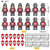 Medieval Knights and Soldiers Lot 12pcs - 1811