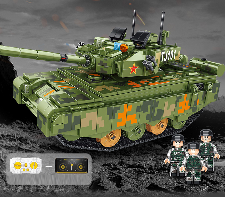 Type 99 Main Battle Tank Military Army Building Block Set RC