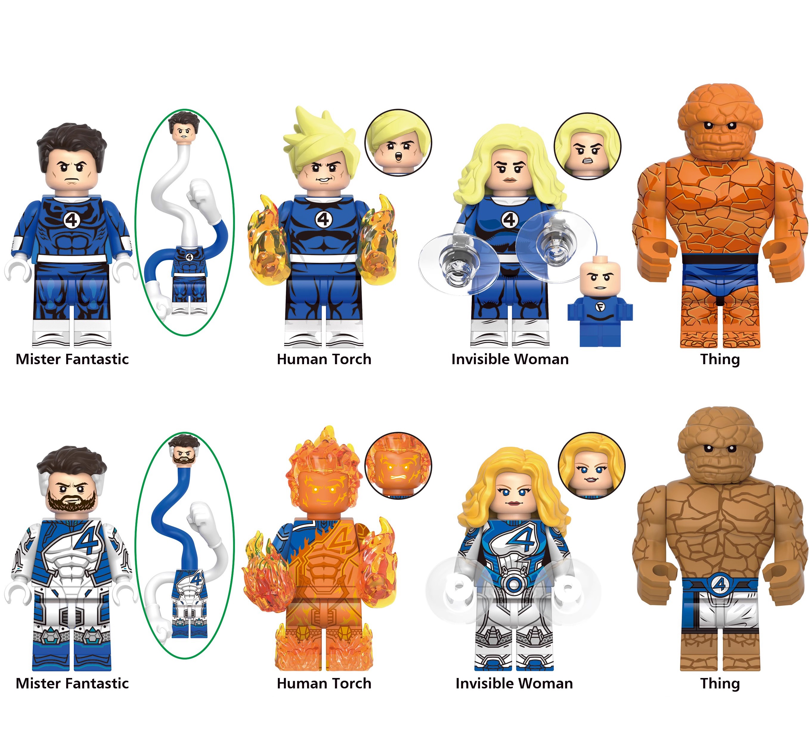 Marvel Super Heroes Fantastic Four Custom Minifigures XH - J's