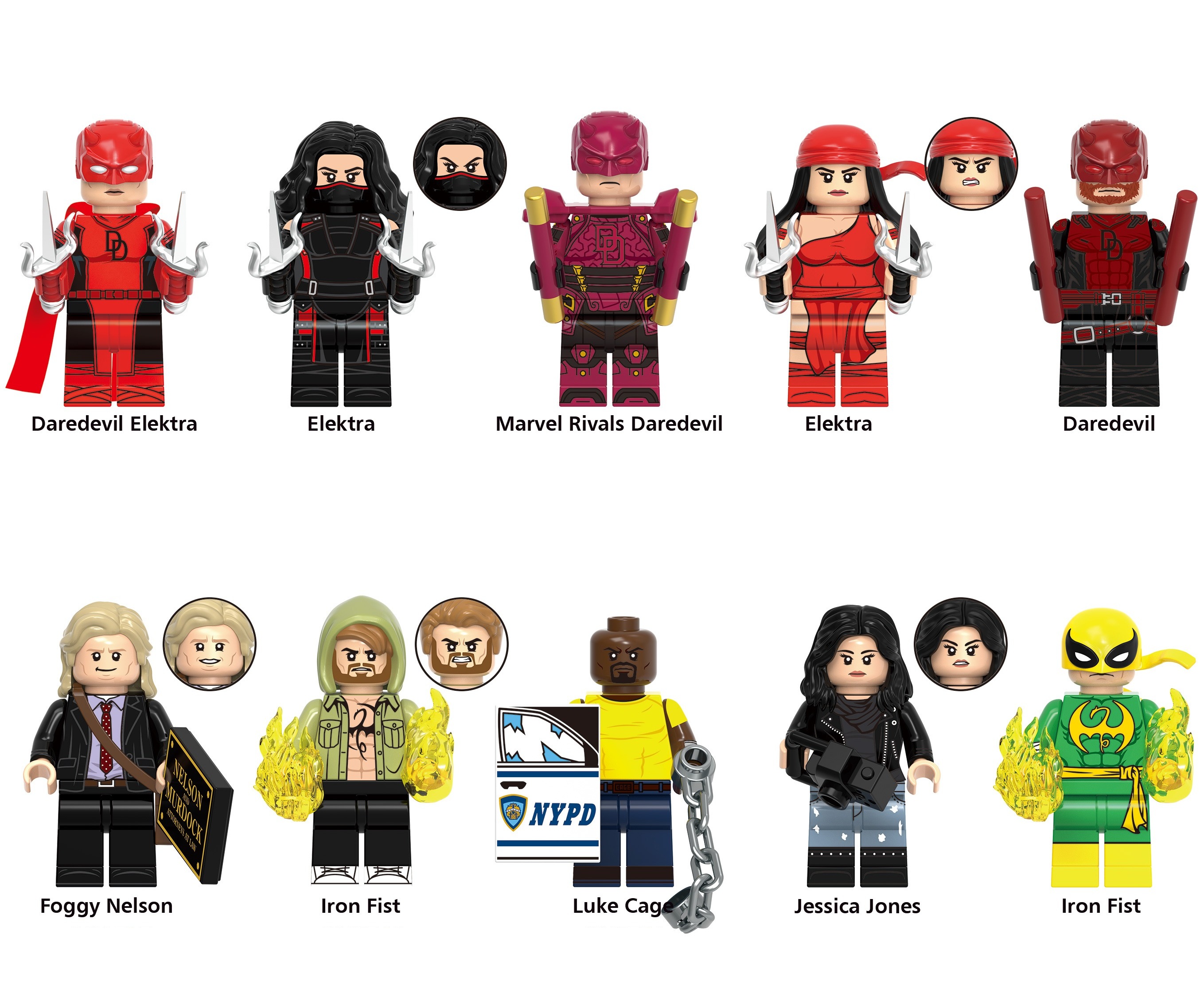 ヴァーダンス　fab CF Marvel マーベル Marvel Super Heroes Daredevil Assortment Custom Minifigures - J's