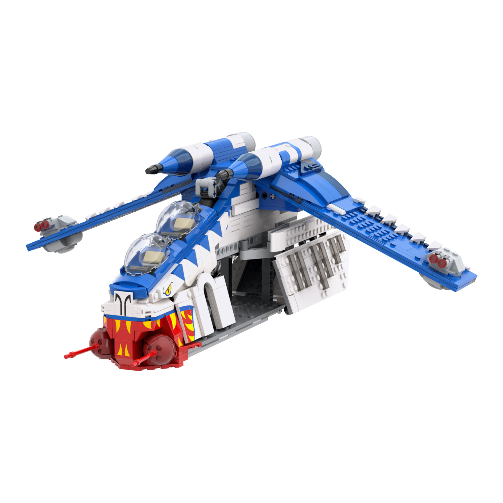 Star Wars Tigershark Gunship MOC 1112pcs - J's Little Things